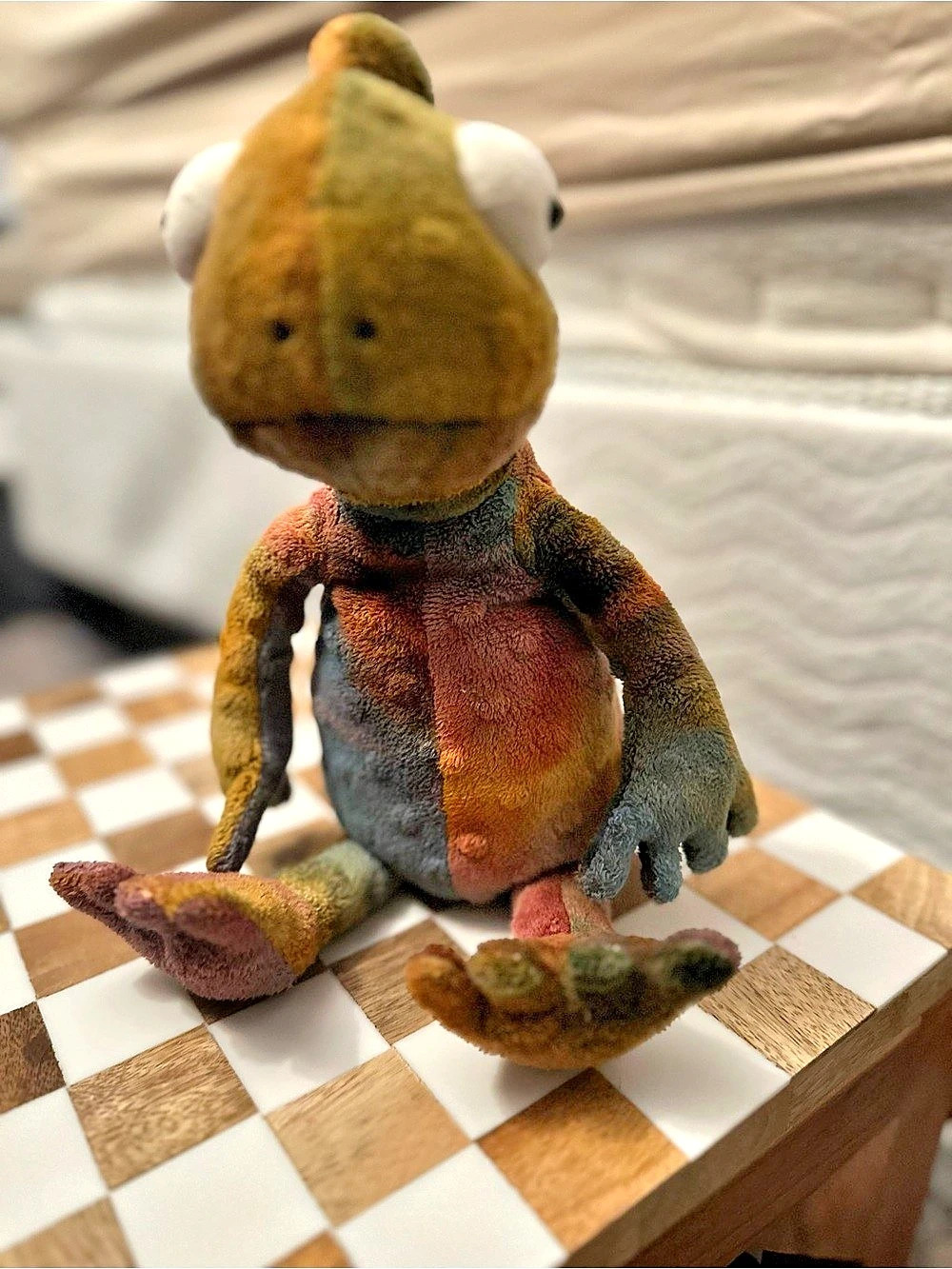 Rare Retired Jellycat Colin Chameleon Plush Tie-Dye Lizard Stuffed Animal 12"
